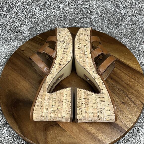 Sam Edelman Dev Square Toe Women's 10.5M Embellished Logo Strap Platform Saddle - Picture 8 of 10